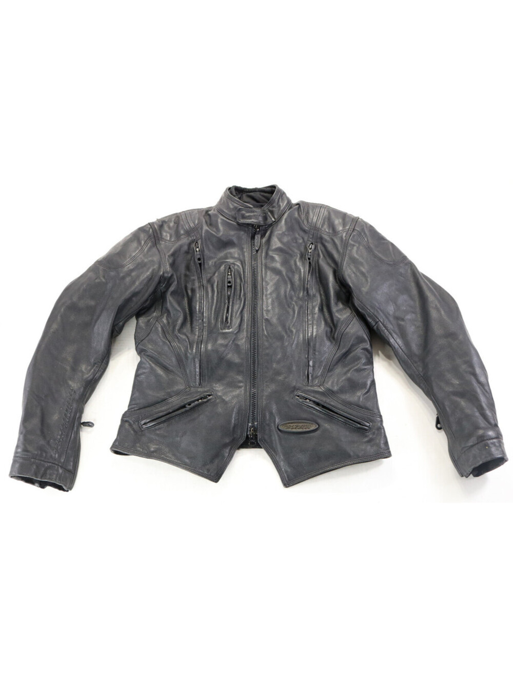 harley davidson waterproof jacket M black leather FXRG armor liner bar zip snap